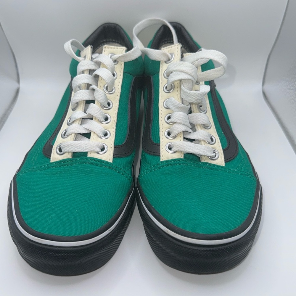 Custom Green Black & White Vans 6.5 Mens/7 women’s